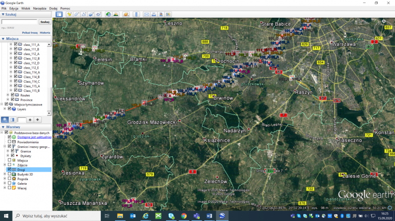 moduły - google earth